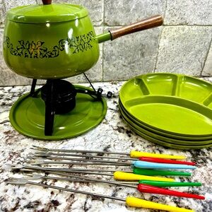 Vintage Mid-Century Fondue Set